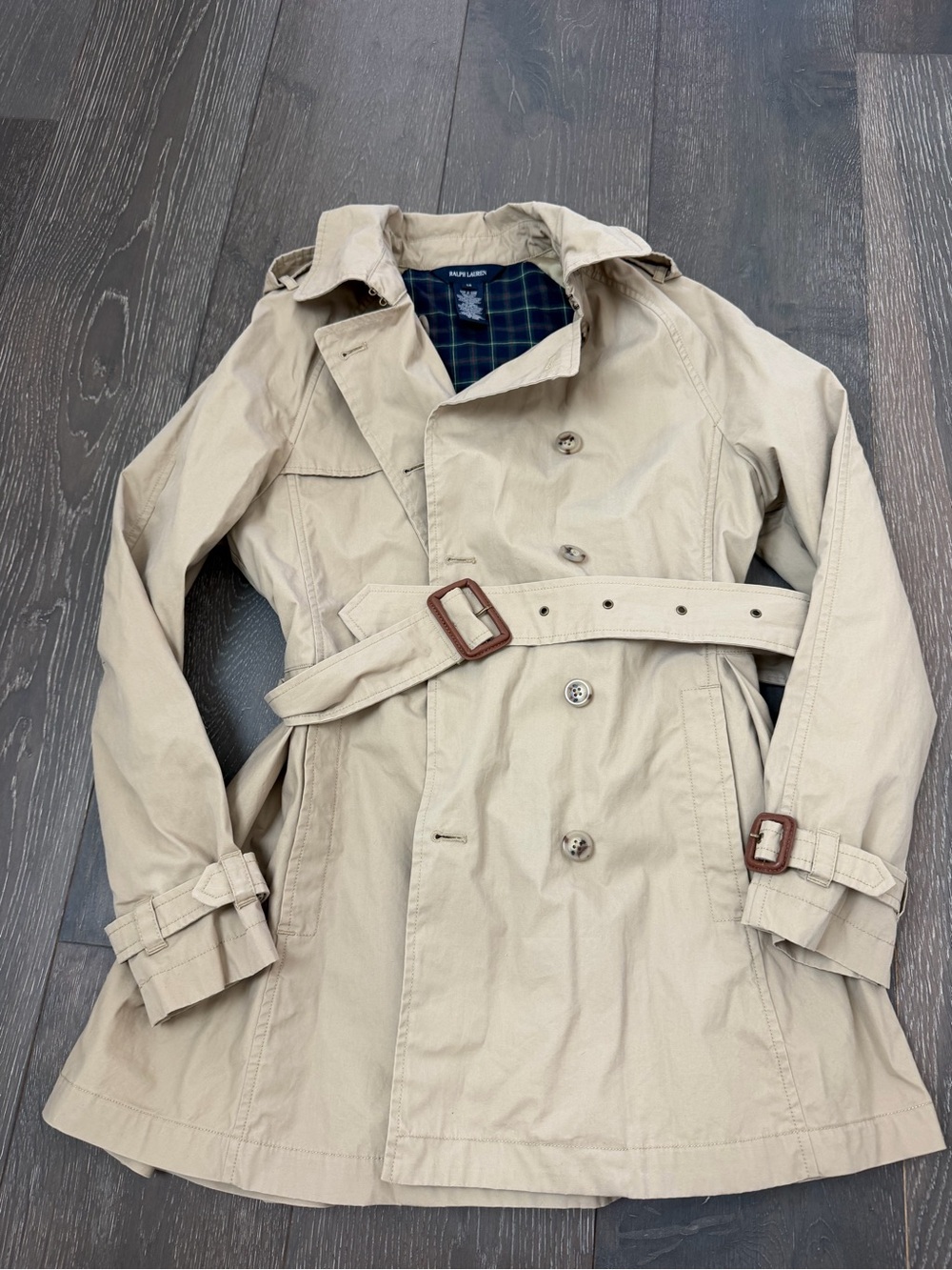 Ralph Lauren Girl’s Beige Trench Coat with Belt